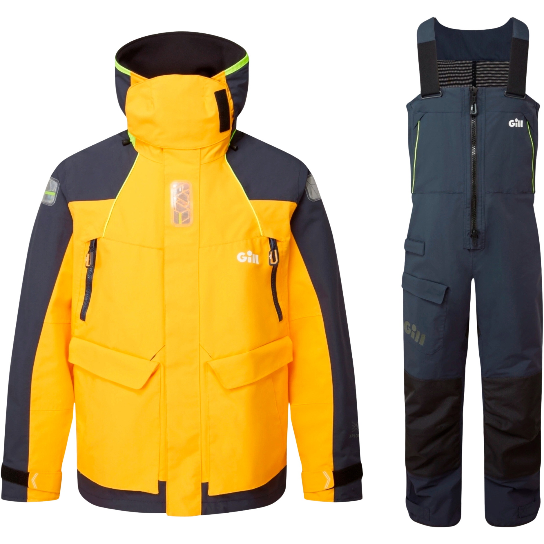 2026 Gill Mens OS2 Offshore Jacket & Trouser Sailing Suit GMOOJATCSGN - Goldfusion / Navy